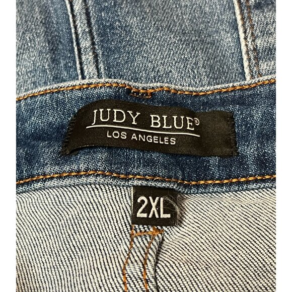 Judy Blue Lewiston High Rise distressed denim skirt size 2X (18/20) - Picture 12 of 14